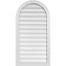 Ekena Millwork Round Top Surface Mount PVC Gable Vent w/ 2"W x 1-1/2"P Brickmould Frame, 22"W x 42"H GVPRT22X4202SN - alternate 1